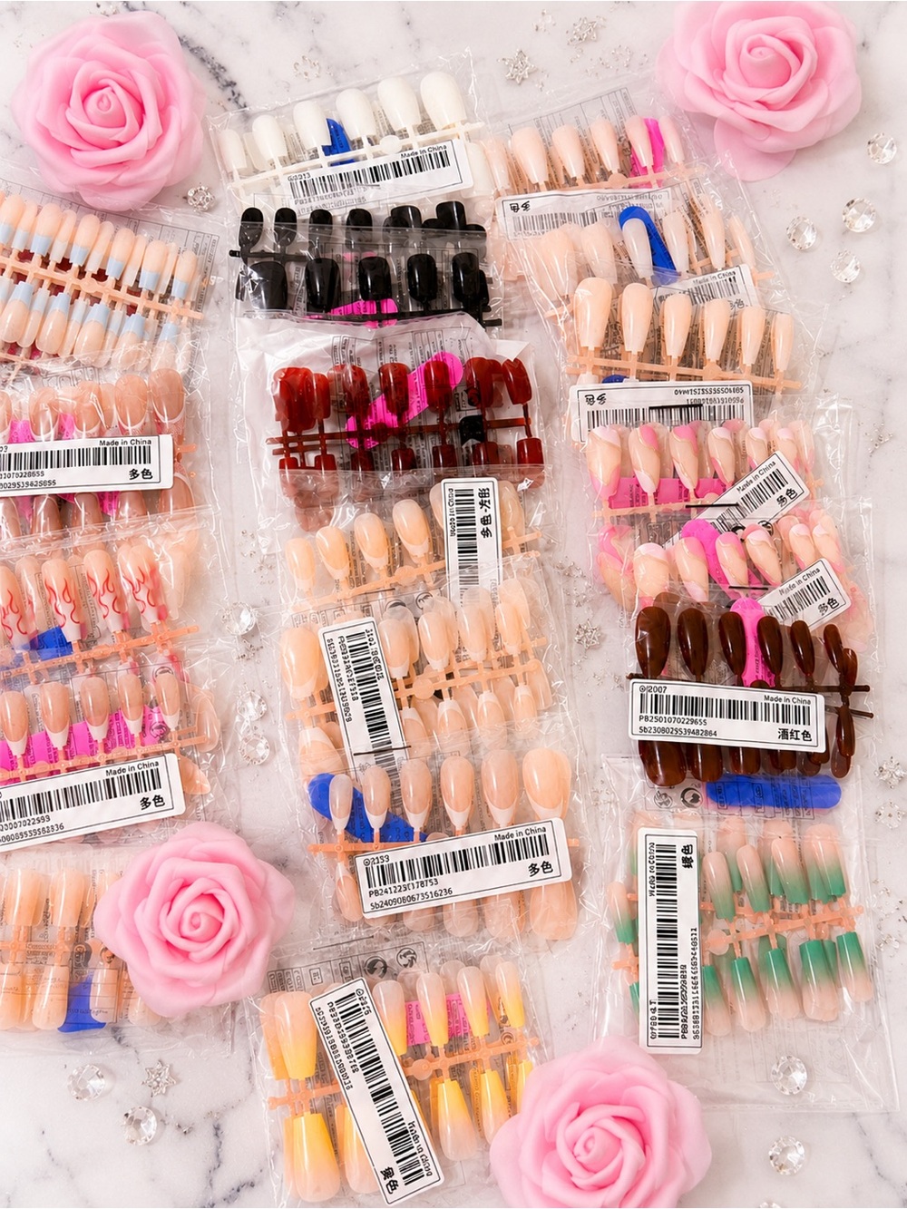 💅 BUSSDOWN Press On Nail Lot 💅(20 PACKS OF 24 PIECE NAIL SETS)